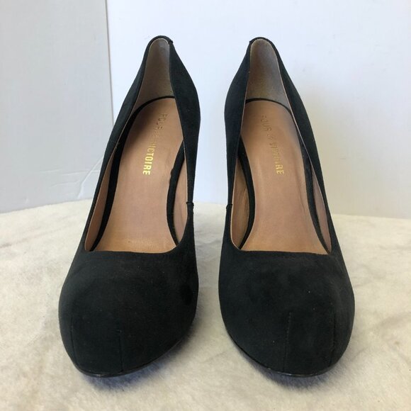 Pour La Victoire Black Suede Platform Pump Heels Size 9 - Picture 2 of 11
